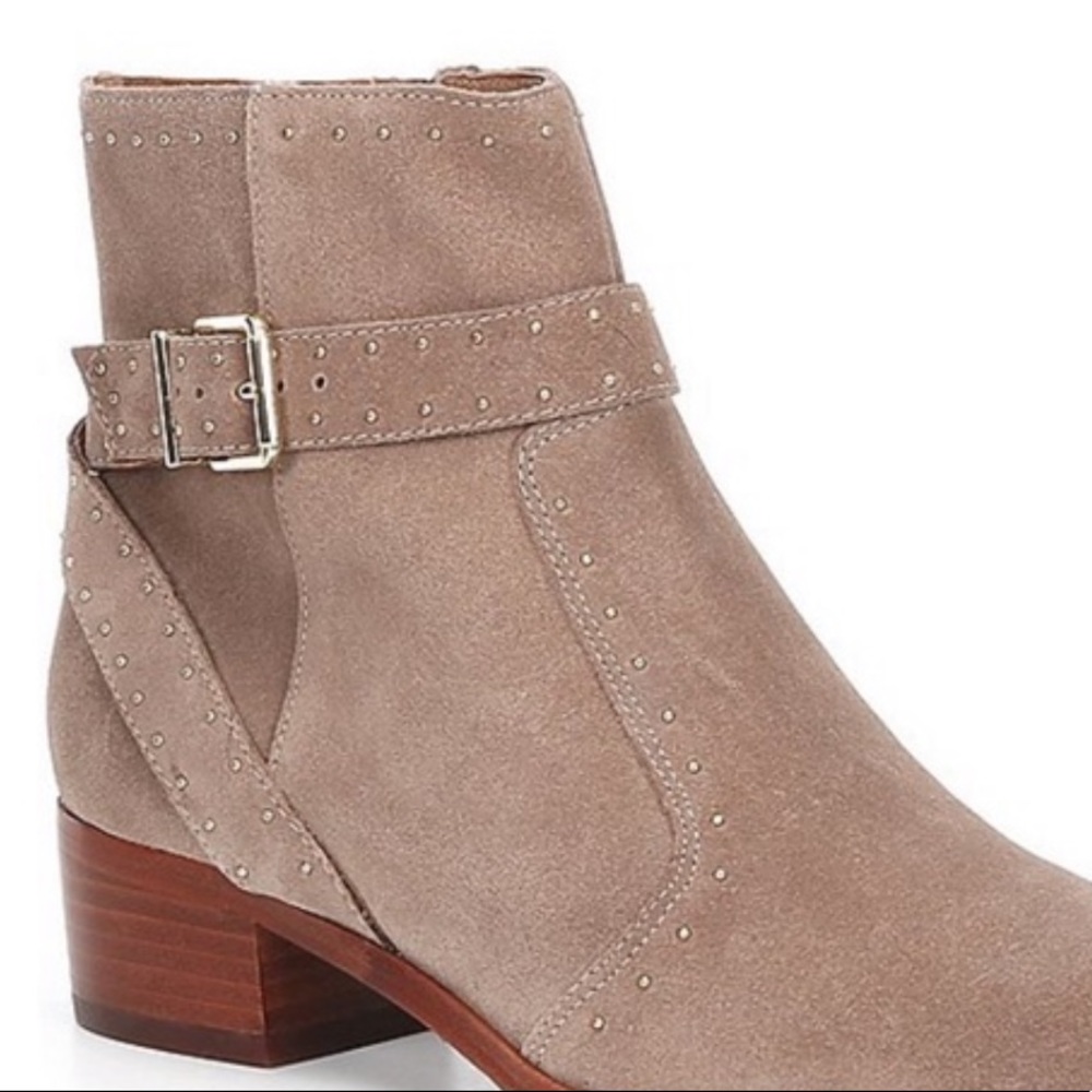 Antonio Melani Linadee Suede Studded Detail Block Heel Booties - Picture 5 of 16
